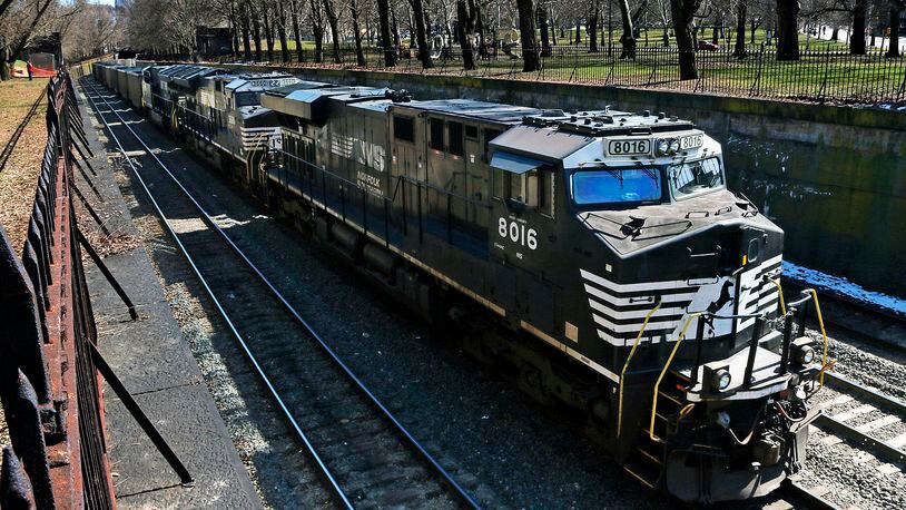 A deal announced Monday will give Norfolk Southern ownership of the busy 337-mile-long Cincinnati Southern Railroad that connects Cincinnati with Chattanooga, Tennessee. A Norfolk Southern subsidiary now leases the railroad and runs as many as 30 trains a day. (AP Photo/Gene J. Puskar, File)