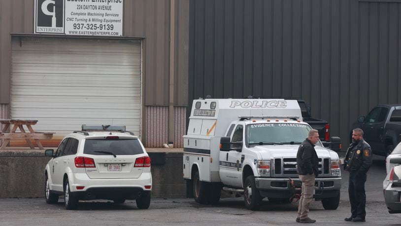 The Springfield Police Division and the Clark County Coroner’s Office are on the scene of an industrial accident at Eastern Enterprise at 224 Dayton Avenue Tuesday, Jan. 10, 2023. BILL LACKEY/STAFF
