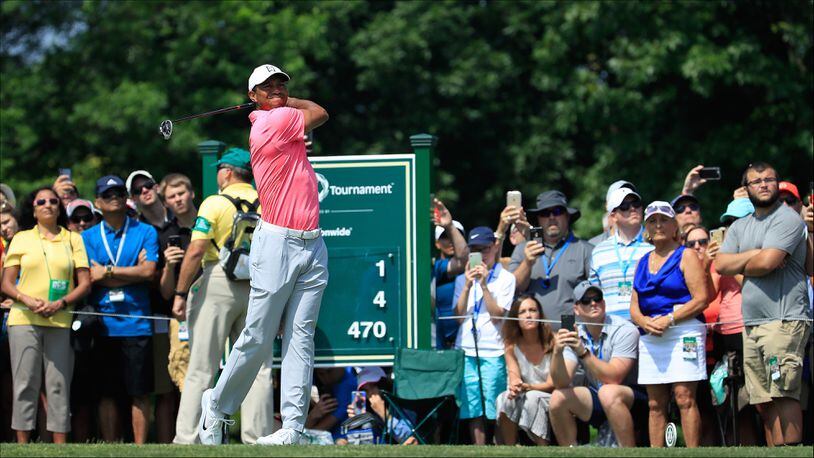 during the third round of The Memorial Tournament Presented by Nationwide at Muirfield Village Golf Club on June 2, 2018 in Dublin, Ohio.