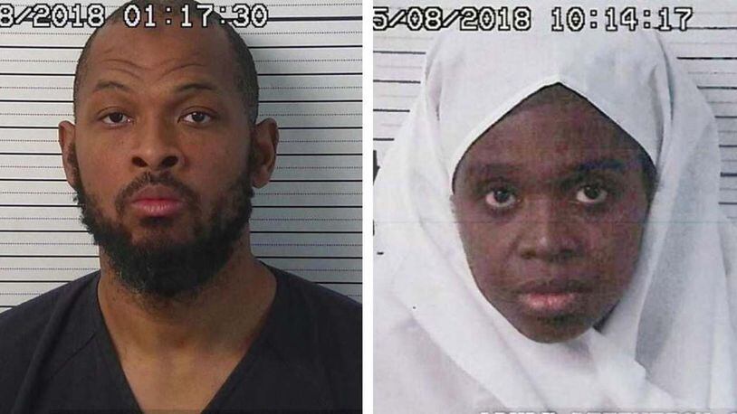 Jany Leveille (right) and partner Siraj Ibn Wahhaj have been charged with plotting terrorism while staying a New Mexico desert compound. (Photo: Taos County Sheriff)