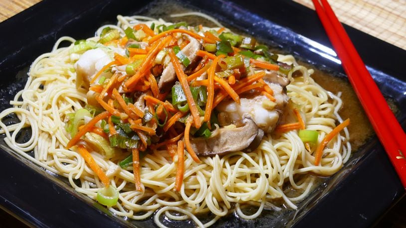 Cod Chinois over Chinese Noodles. (Linda Gassenheimer/TNS)