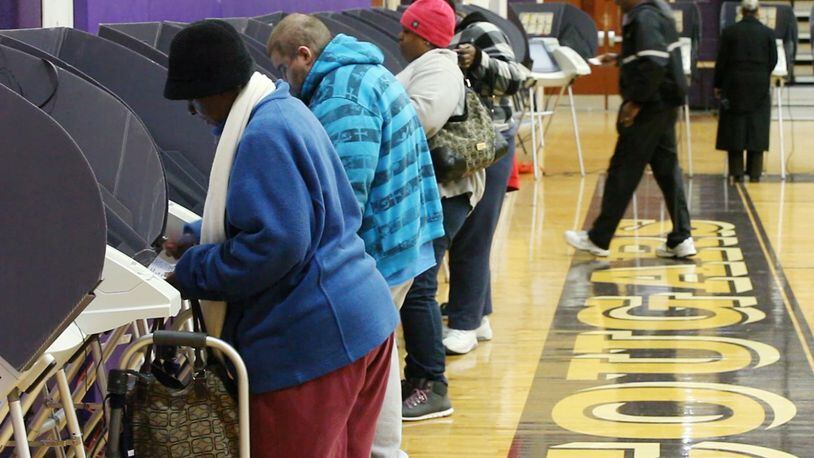 File photo: Dayton voter turnout at Thurgood Marshall High School in 2017. TY GREENLEES / STAFF