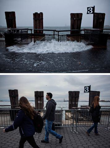Hurricane Sandy then and now