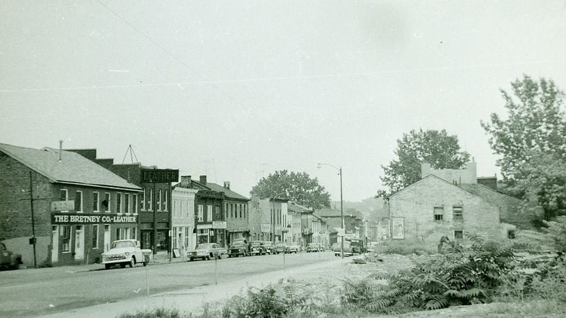 This street view of East Main from the 1960s shows the longstanding Bretney tannery business. PHOTO COURTESY OF THE CLARK COUNTY HISTORICAL SOCIETY