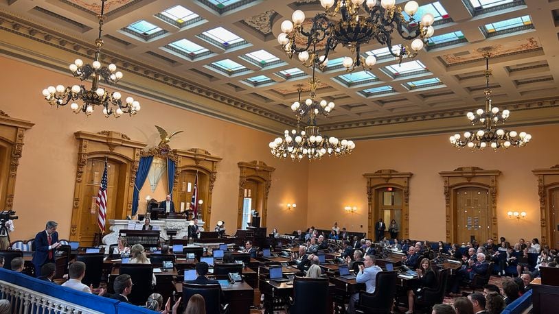 The Ohio Senate met on Thursday, June 15, 2023, to vote on the chamber's budget. AVERY KREEMER / STAFF