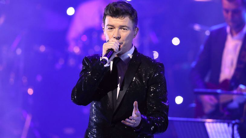 LONDON, ENGLAND - NOVEMBER 27: Rick Astley performs on stage during The Magic of Christmas at London Palladium on November 27, 2016 in London, England. (Photo by Luca V. Teuchmann/Getty Images)