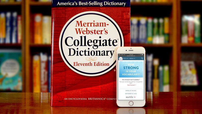 SPRINGFIELD, MA - SEPTEMBER 23: In this handout image provided by Merriam-Webster, Merriam-Webster's Collegiate Dictionary and mobile website are displayed September 23, 2016 in Springfield, Massachusetts.  (Photo by Joanne K. Watson/Merriam-Webster via Getty Images)