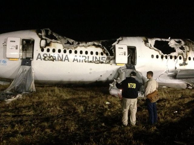 Aftermath of fiery plane crash at SFO