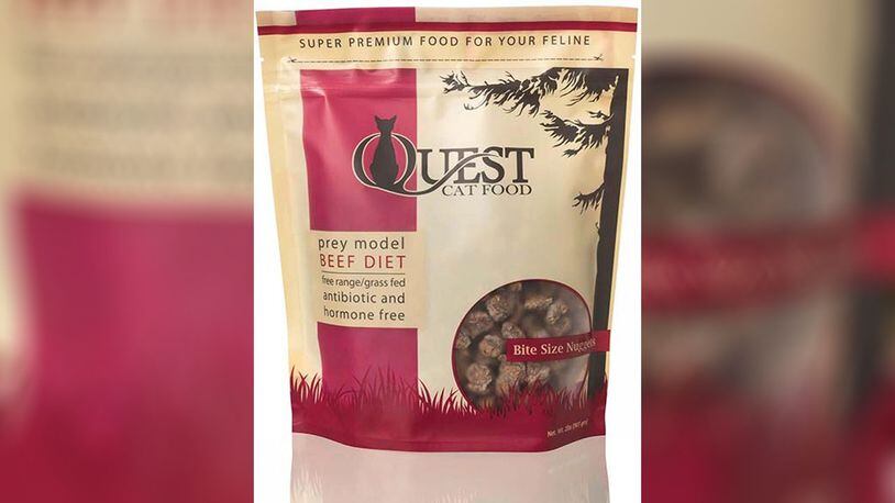 Go Raw LLC has issued a recall for 2-pound frozen bags of Quest beef cat food due to concerns of salmonella.