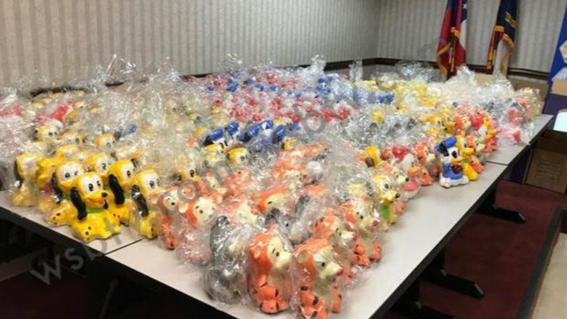 Georgia authorities confiscated more than 500 pounds of meth hidden inside wax Disney figurines in suburban Atlanta.
