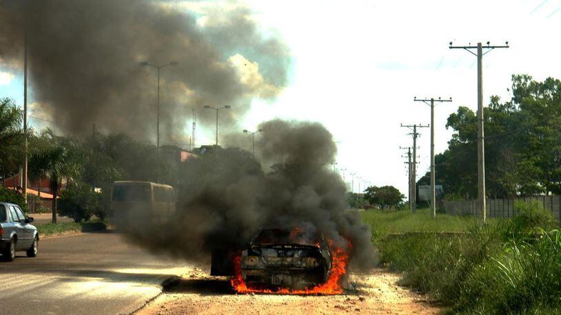 Car fires, similar to the one pictured here, have been tied to a plant in Georgia, and authorities are considering whether to open an investigation.