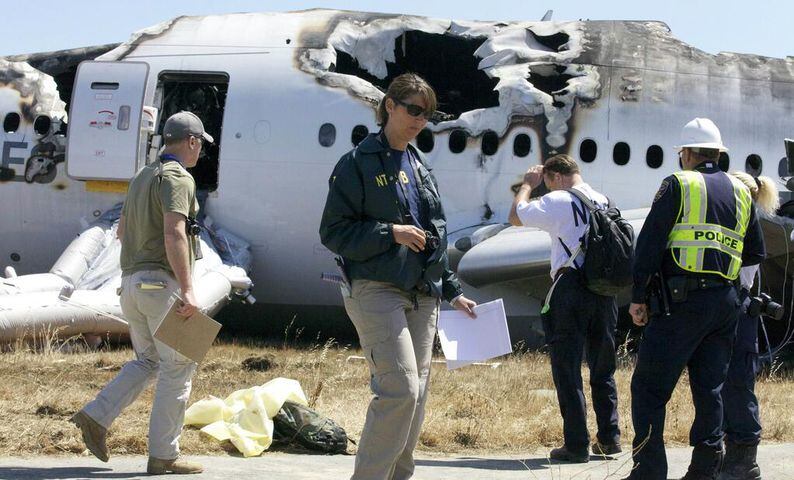 NTSB images of Asiana Flight 24 crash