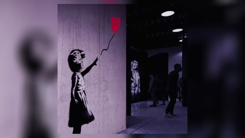 Art and installations by Banksy will exhibit at Banksyland in Cincinnati May 5-7, 2023. CONTRIBUTED/TICKETTAILOR.COM