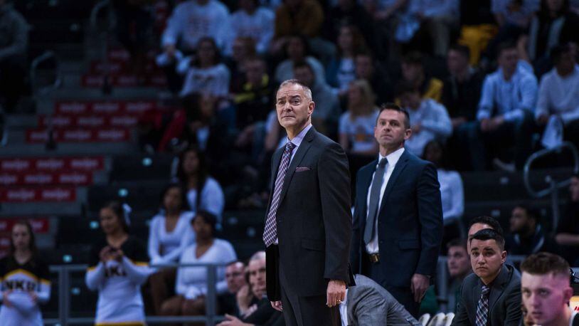 Wright State coach Scott Nagy during a game earlier this season. CONTRIBUTED