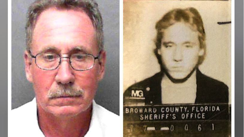 Timothy Alan Norris, 60, has been charged with sexual battery with a weapon in an August 1983 Coral Springs, Florida, cold case solved last month through DNA evidence. Norris, seen at right in a 1980s-era mugshot, is currently in federal prison.