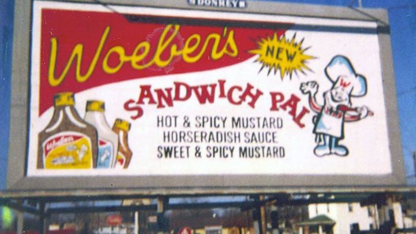A billboard in Springfield advertises the hometown original’s products. Woeber’s Mustard was founded in 1905 in Springfield. CONTRIBUTED