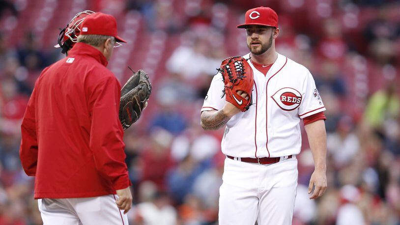 CINCINNATI, OH - MAY 02: Brandon Finnegan #29 of the Cincinnati Reds looks on after giving up three runs in the second inning of the game against the San Francisco Giants at Great American Ball Park on May 2, 2016 in Cincinnati, Ohio. (Photo by Joe Robbins/Getty Images)