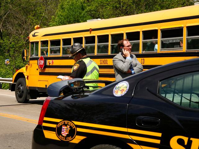 School Buses Involved in Accident