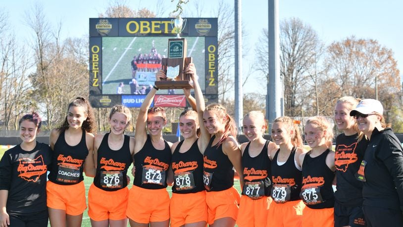 West Liberty-Salem won the Division III girls cross country state championship on Saturday. Greg Billing/Contributed