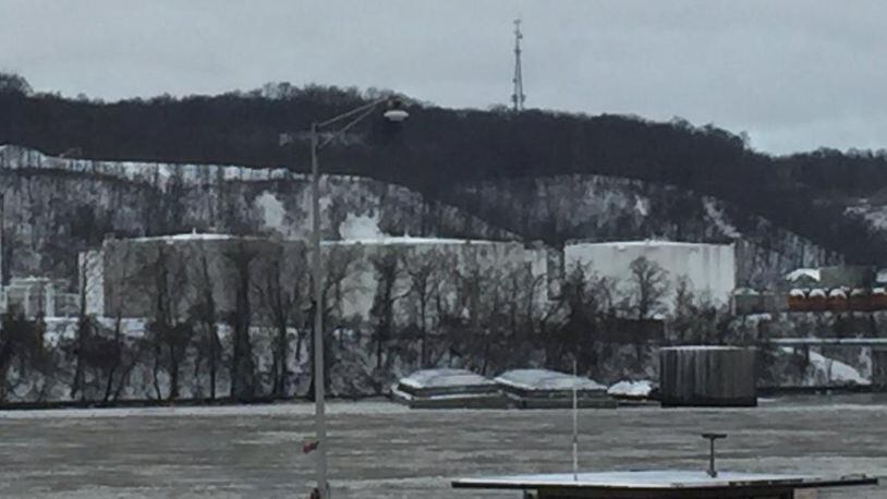 Nearly 70 barges broke loose on the Ohio River Saturday. (Photo: WPXI.com)
