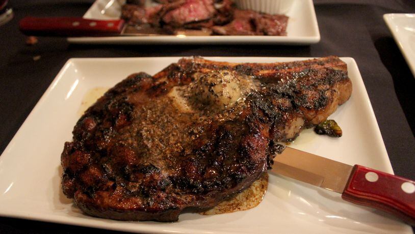 The Bison and The Boar in West Alexandria will celebrate its opening Friday, Feb. 22. Pictured: 22 ounce bone-in ribeye. It is served with au poivre butter.