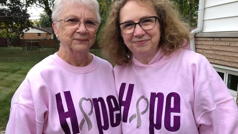 Roberta Shank and her daughter Shari Young pictured on Oct. 9, 2020. The mother-daughter duo are breast cancer survivors. CONTRIBUTED