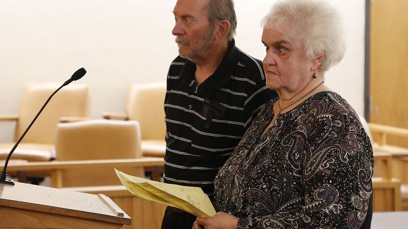 Robert and Irma Hayden are shown in Clark County Municipal Court Monday morning.