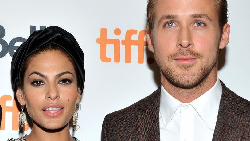 TORONTO, ON - SEPTEMBER 07: Actors Eva Mendes and Ryan Gosling attend "The Place Beyond The Pines" premiere during the 2012 Toronto International Film Festival at Princess of Wales Theatre on September 7, 2012 in Toronto, Canada. (Photo by Sonia Recchia/Getty Images)