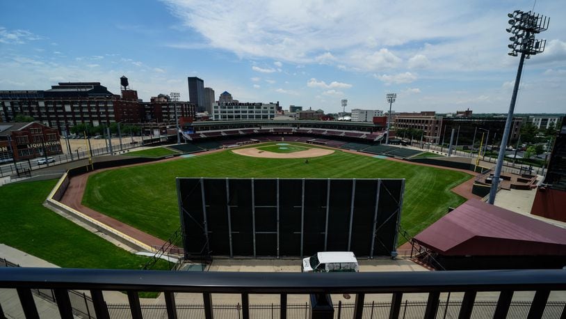 Centerfield Flats, located at 204 Sears St. in downtown Dayton across from Day Air Ballpark (formerly Fifth Third Field) started leasing apartments in Fall 2019. Stunning views of the ballpark and downtown highlight this addition to the Water Street District. The Club House features a community room and patio with two rows of ballpark seats so residents can watch Dragons games in 2021 without leaving the apartment complex. The Centerfield Flats project is a joint venture of Crawford Hoying and Woodard Development. For leasing information, visit www.centerfieldflats.com. TOM GILLIAM / CONTRIBUTING PHOTOGRAPHER