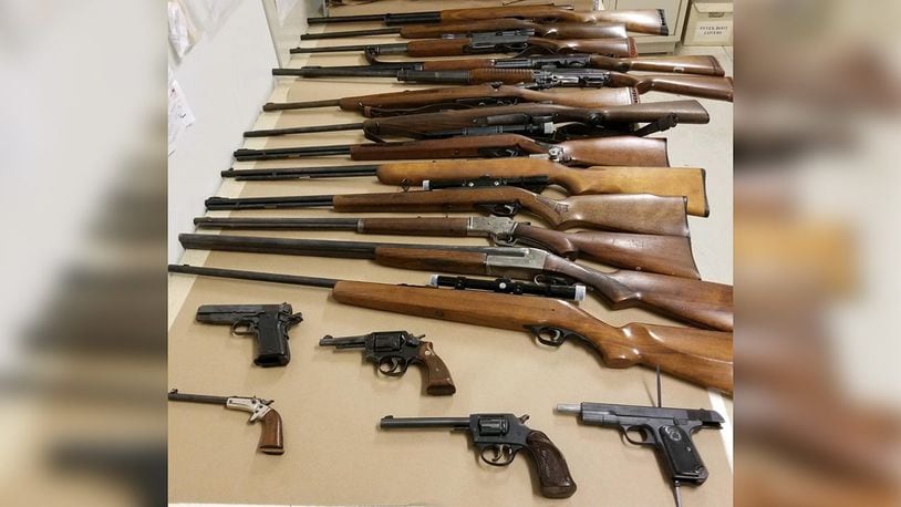 The man voluntarily turned over 18 firearms, which have since been taken into evidence for safekeeping, police said (Spdblotter.seattle.gov)