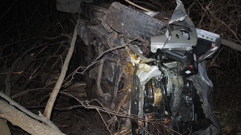 Clark County recorded its 24th fatal crash of the year after a Springfield woman died in an accident on I-70 Wednesday, Dec. 16, 2020. Photo courtesy the Ohio State Highway Patrol