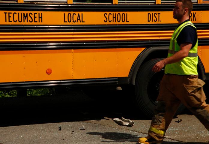 School Buses Involved in Accident