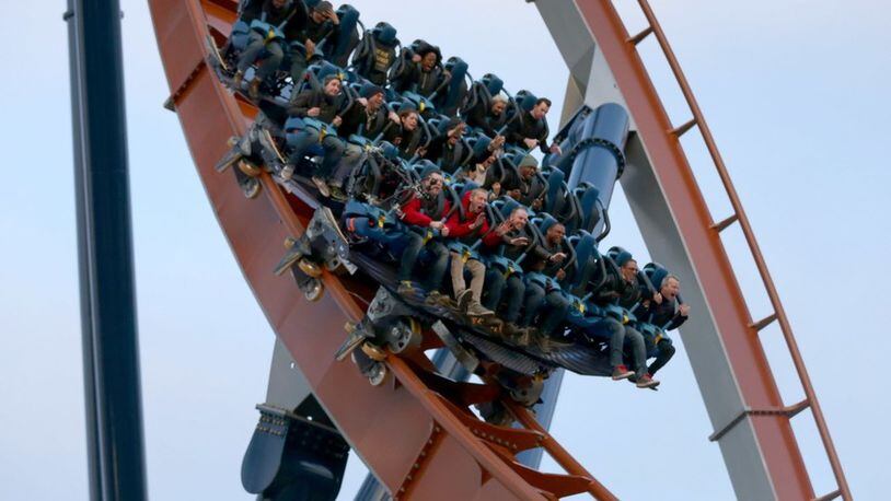 Most steel roller coasters have tubular track — as seen on Valravn, which debuted in 2016 at Cedar Point. (Marvin Fong, The Plain Dealer)