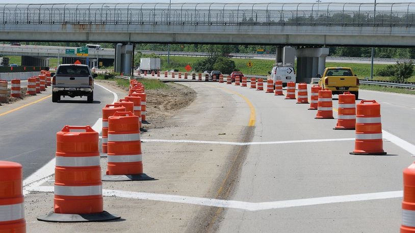 Orange barrels are becoming a common site along I-675 due to construction. MARSHALL GORBYSTAFF