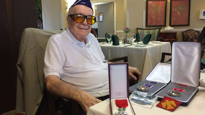 Jerry Halpern was a German refugee who came to the United States in 1937. Six years after his arrival, he left to fight the very country from which he fled, serving as a machine gunner for the U.S. Army during WWII. (Sarah Peters / The Palm Beach Post)