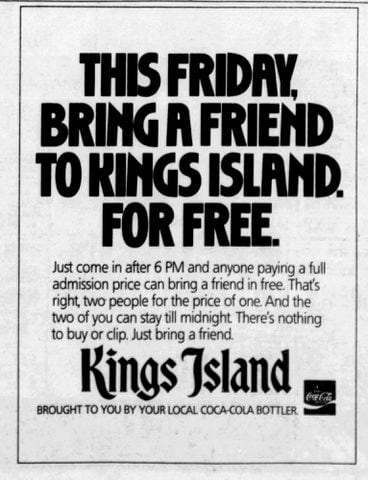Kings Island vintage ads