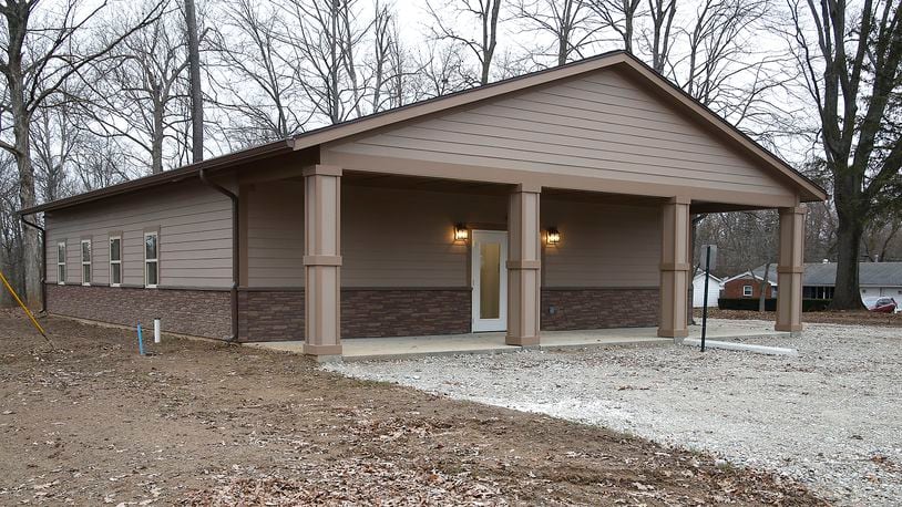 The new Smith Park shelter house in New Carlisle is nearly complete Thursday, Jan. 4, 2024. BILL LACKEY/STAFF