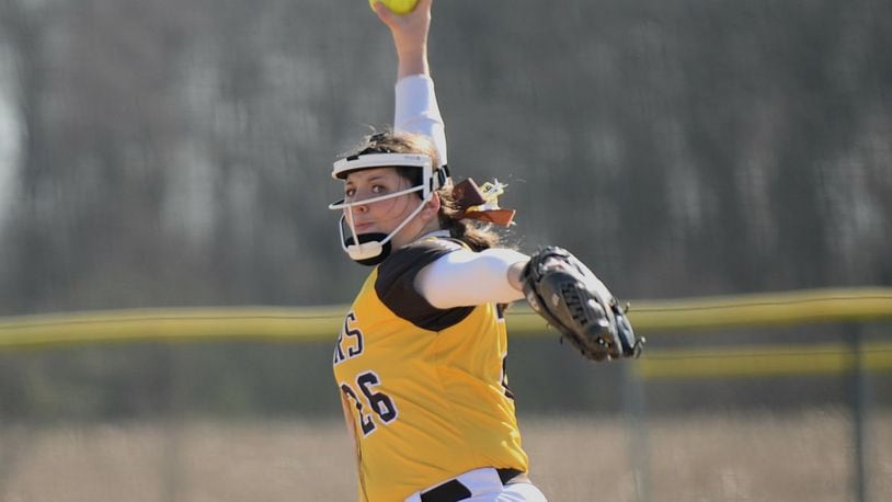 Kenton Ridge pitcher Carly Turner struck out seven to improve to 10-0 following a 5-3 victory against Northwestern on Wednesday. GREG BILLING / CONTRIBUTED
