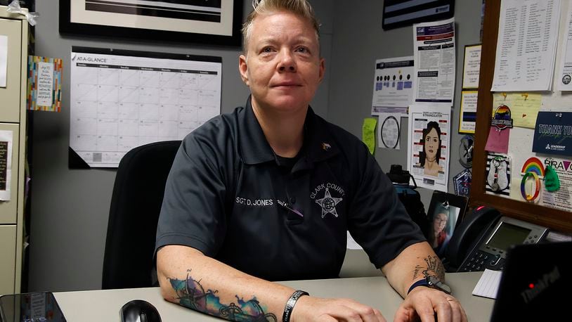 Sgt. Denise Jones, leads the Clark County Sheriff's Department's Intimate Partner Violence unit. BILL LACKEY/STAFF
