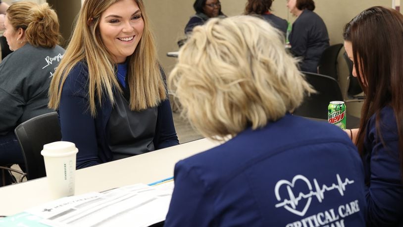 Mercy Health-Springfield will host open interviews for various positions at a hiring event in Dayton on Tuesday, March 20. Bill Lackey/Staff