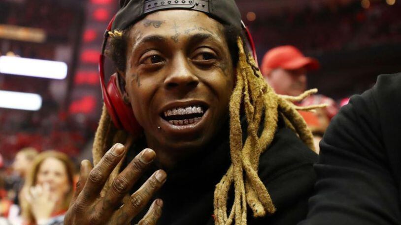 Lil Wayne attends Game Seven of the Western Conference Finals of the 2018 NBA Playoffs between the Houston Rockets and the Golden State Warriors at Toyota Center on May 28, 2018 in Houston, Texas.