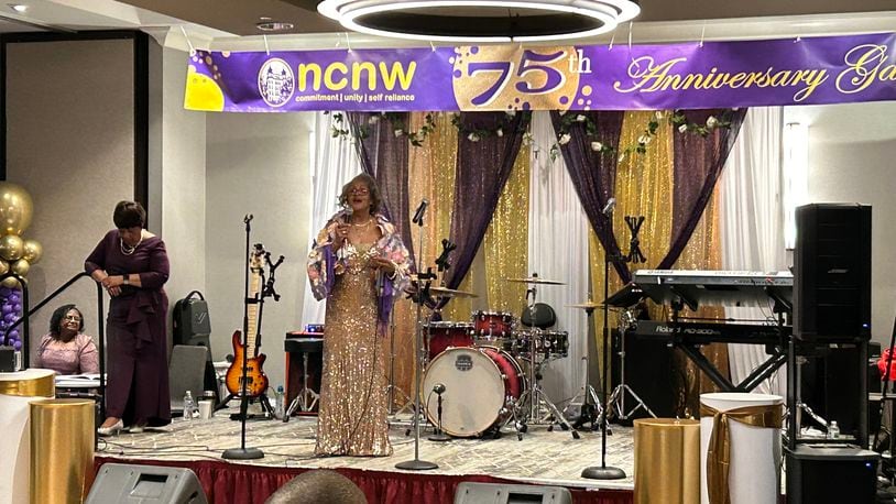 The National Council of Negro Women Clark County Springfield Section decked out the Courtyard by Marriott in purple and gold to recognize its 75th anniversary on Saturday. NCNW Ohio president Janice Taylor was one of several guest speakers who attended.