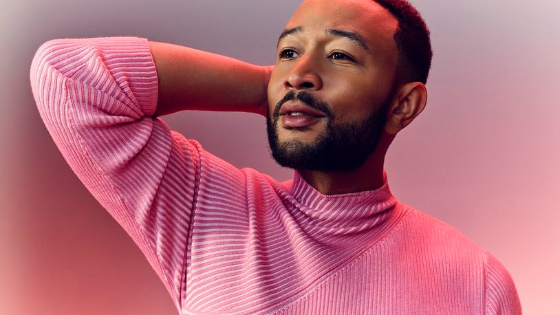 Springfield native John Legend, one of only 16 people to win Emmy, Grammy, Oscar and Tony awards, performs at Rose Music Center in Huber Heights on Saturday, Sept. 4.