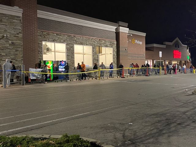 Line outside Beavercreek Walmart