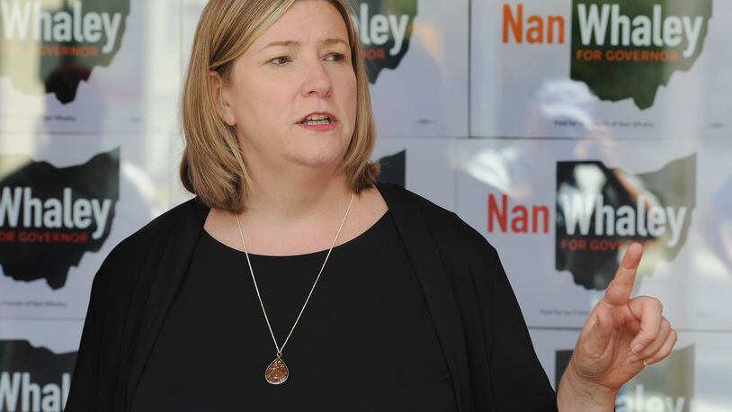 Dayton Mayor Nan Whaley, is seeking the Democratic nomination in the Ohio gubernatorial race.  Whaley said Thursday, Aug. 5, 2021, she will visit all 88 Ohio counties by early May, pledging to give voters “a voice, to listen to them and to give them power, because Ohio deserves better.” MARSHALL GORBY\STAFF