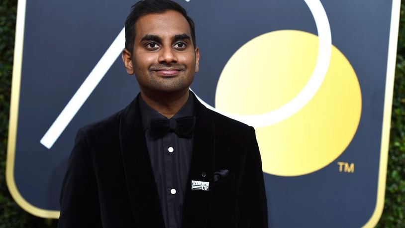 FILE - In this Jan. 7, 2018, file photo, Aziz Ansari arrives at the 75th annual Golden Globe Awards at the Beverly Hilton Hotel in Beverly Hills, Calif. Comedian Ansari has responded to allegations of sexual misconduct by a woman he dated in 2017. Ansari said in a statement Sunday, Jan. 14, that he apologized last year when she told him about her discomfort during a sexual encounter in his apartment he said he believed to be consensual.