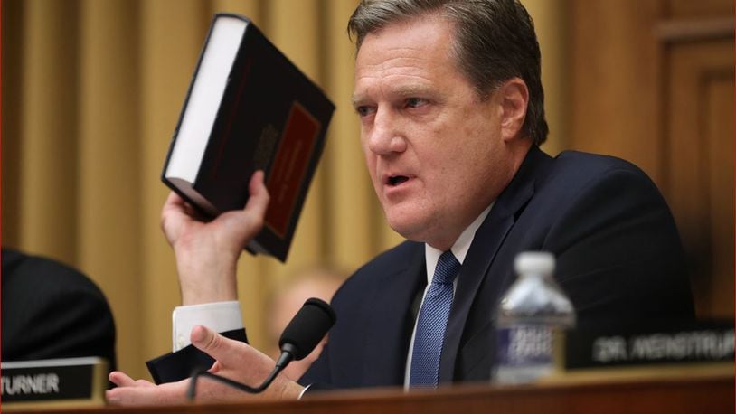 Rep. Mike Turner, R-Dayton, questions former Special Counsel Robert Mueller in a July hearing. Photo by Chip Somodevilla/Getty Images)