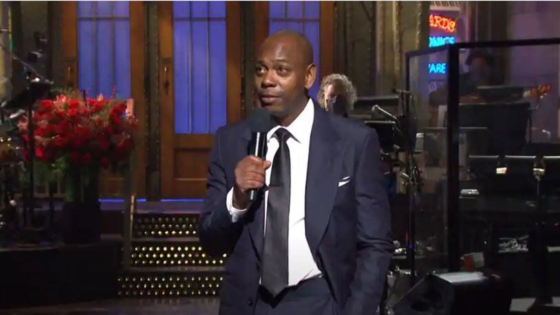 Dave Chappelle delivers his opening monologue on "SNL" on Saturday, Nov. 7. Chappelle has announced that “Chappelle’s Show” will be returning to Netflix after it was taken off less than a month after its debut to the streaming platform in November. (Source: Screen grab/NBC)