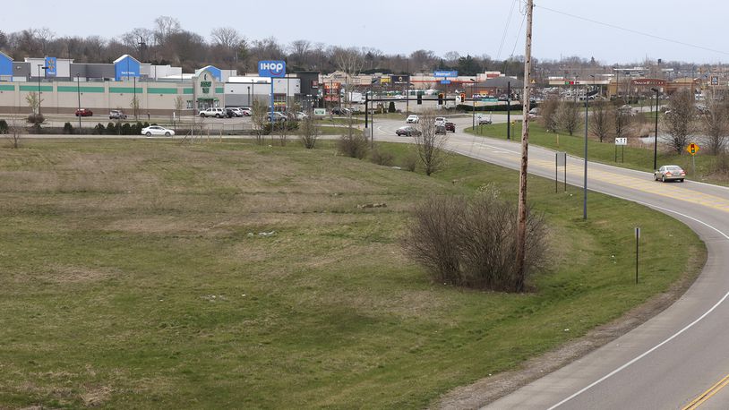 A developer wants to include a car wash in an area the city of Springfield has wanted to develop for several years north of the St. Paris Pike Connector on Bechtle Avenue, shown Monday, April 3, 2023. A hotel also is proposed for the area. BILL LACKEY/STAFF