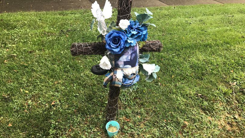 This is a memorial for James Mundy. He was shot and killed at Josephine and Rice Streets in June 2015.